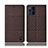 Cloth Case Stands Flip Cover H12P for Oppo Find X3 5G Brown