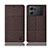 Cloth Case Stands Flip Cover H12P for Oppo K10 5G Brown