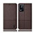 Cloth Case Stands Flip Cover H12P for Oppo K9X 5G Brown