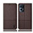 Cloth Case Stands Flip Cover H12P for Oppo Reno7 Pro 5G Brown