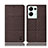 Cloth Case Stands Flip Cover H12P for Oppo Reno9 Pro+ Plus 5G Brown