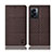 Cloth Case Stands Flip Cover H12P for Realme Narzo 50 5G Brown