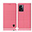 Cloth Case Stands Flip Cover H12P for Realme V23 5G Pink