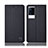 Cloth Case Stands Flip Cover H12P for Vivo iQOO 8 5G Black