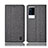 Cloth Case Stands Flip Cover H12P for Vivo iQOO 8 Pro 5G Gray