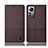 Cloth Case Stands Flip Cover H12P for Xiaomi Mi 12 5G Brown