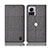 Cloth Case Stands Flip Cover H13P for Motorola Moto Edge 30 Ultra 5G Gray