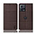 Cloth Case Stands Flip Cover H13P for Motorola Moto S30 Pro 5G Brown