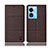 Cloth Case Stands Flip Cover H13P for Oppo A1 5G Brown