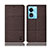 Cloth Case Stands Flip Cover H13P for Oppo A1x 5G Brown
