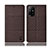 Cloth Case Stands Flip Cover H13P for Oppo A94 5G Brown