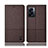 Cloth Case Stands Flip Cover H13P for Oppo K10 5G India Brown