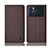 Cloth Case Stands Flip Cover H13P for Oppo K9 Pro 5G Brown