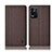 Cloth Case Stands Flip Cover H13P for Oppo K9X 5G Brown