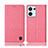 Cloth Case Stands Flip Cover H13P for Oppo Reno9 5G Pink