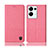 Cloth Case Stands Flip Cover H13P for Oppo Reno9 Pro+ Plus 5G Pink