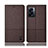 Cloth Case Stands Flip Cover H13P for Realme Narzo 50 5G Brown