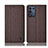 Cloth Case Stands Flip Cover H13P for Realme Q3s 5G Brown