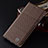 Cloth Case Stands Flip Cover H13P for Samsung Galaxy S21 Ultra 5G Brown