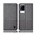 Cloth Case Stands Flip Cover H13P for Vivo iQOO 8 Pro 5G Gray