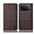 Cloth Case Stands Flip Cover H13P for Vivo iQOO 9 5G Brown