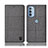 Cloth Case Stands Flip Cover H14P for Motorola Moto G41 Gray