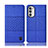 Cloth Case Stands Flip Cover H14P for Motorola Moto G71s 5G Blue