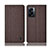 Cloth Case Stands Flip Cover H14P for OnePlus Nord N300 5G Brown