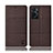 Cloth Case Stands Flip Cover H14P for Oppo A36 Brown