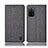 Cloth Case Stands Flip Cover H14P for Oppo A55S 5G Gray