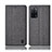 Cloth Case Stands Flip Cover H14P for Oppo A56 5G Gray