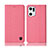 Cloth Case Stands Flip Cover H14P for Oppo Find X5 Pro 5G Pink