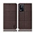 Cloth Case Stands Flip Cover H14P for Oppo K9X 5G Brown