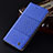 Cloth Case Stands Flip Cover H21P for Vivo iQOO Z6x Blue