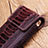 Crocodile Leather Case Flip Cover for Samsung W(2016) Brown