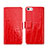 Crocodile Leather Stands Case for Apple iPhone SE Red