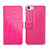 Crocodile Leather Stands Cover for Apple iPhone 5S Hot Pink
