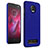 Hard Rigid Plastic Case Quicksand Cover for Motorola Moto Z Play Blue