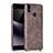 Hard Rigid Plastic Leather Snap On Case for HTC Desire 10 Pro Brown