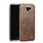 Hard Rigid Plastic Leather Snap On Case for Huawei Honor Magic Brown