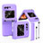 Hard Rigid Plastic Matte Finish Case Back Cover for Motorola Moto RAZR (2022) 5G Purple