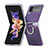 Hard Rigid Plastic Matte Finish Case Back Cover H05 for Samsung Galaxy Z Flip4 5G Purple