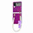 Hard Rigid Plastic Matte Finish Case Back Cover P09 for Samsung Galaxy Z Flip4 5G Purple