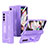 Hard Rigid Plastic Matte Finish Case Back Cover R03 for Samsung Galaxy Z Fold3 5G Purple