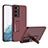 Hard Rigid Plastic Matte Finish Case Back Cover with Stand AC1 for Samsung Galaxy S21 5G