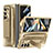 Hard Rigid Plastic Matte Finish Case Back Cover with Stand ZL2 for Samsung Galaxy Z Fold5 5G Gold