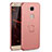 Hard Rigid Plastic Matte Finish Case Cover with Finger Ring Stand A01 for Huawei Honor X5 Rose Gold