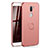 Hard Rigid Plastic Matte Finish Case Cover with Finger Ring Stand A01 for Xiaomi Mi 5S Plus Rose Gold