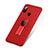 Hard Rigid Plastic Matte Finish Case Cover with Finger Ring Stand A01 for Xiaomi Mi 8 Red