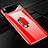 Hard Rigid Plastic Matte Finish Case Cover with Magnetic Finger Ring Stand A01 for Apple iPhone XR Red